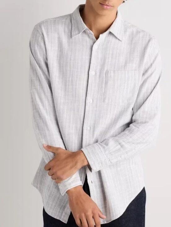 Quince Other - Quince 100% Linen Stretch Y2K Selvage Button Down Shirt Small A009404